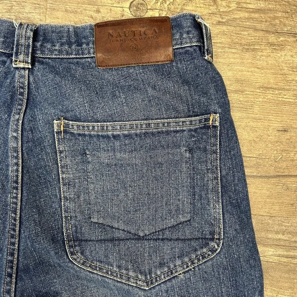 Vintage Nautica Jeans Men Size 34x32 Blue Baggy 90s Y2K Hip‎ Hop Skate